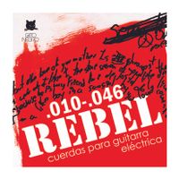 juego de cuerdas para guitarra electrica rebel by gato negro 10-46 fabricadas en acero y nickel de alta calidad en espana desde 1868 calibres 010-013-017-026-036-046