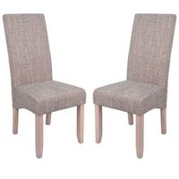 silla pack de 2 sillas tapizadas en beige
