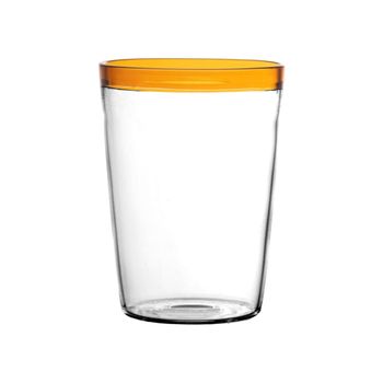 Vaso de agua de cristal ámbar h9