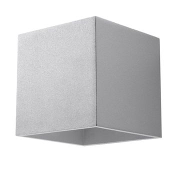 Lámpara de pared gris aluminio alt. 10 cm
