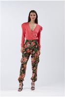 pantalon cargo de tela estampada jungle flower s