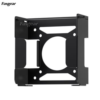 Fasgear Soporte VESA de metal de aluminio puro para Mac-mini M4 2024, soporte de montaje para monitores debajo del escritorio con función antirrobo