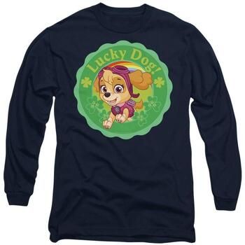 Dessins Animés Camiseta manga larga Lucky Dog para mujer