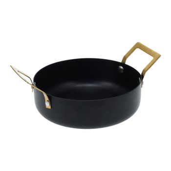 Sartén en acero inoxidable negro de 13 cm