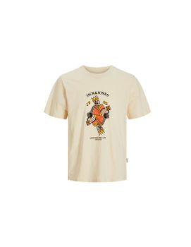 Camiseta Jack & Jones Joranatomy Skull Ss Crew Neck Sn Niño Antique White