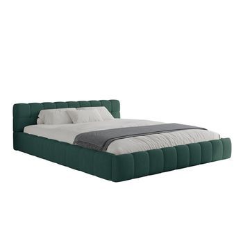 Kansas Cama De Niebosas 160x200cm En Terciopelo Verde