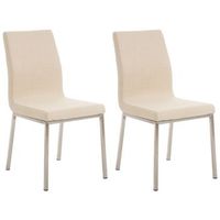 set de 2 sillas de comedor colmar de tela crema 50x40x88 cm clp