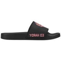 ed hardy chanclas sexy beast sliders black-fluo red para mujer