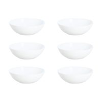 set 6 boles vidrio opal blanco 16 cm