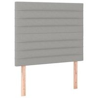 cabecero accesorio para dormir mueble de dormitorio 2 piezas 80 x 5 x 7888 cm tela gris claro tdl0206420