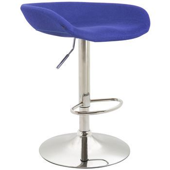 Taburete Anaheim Tapizado En Fieltro Azul 43x52x67 Cm Clp