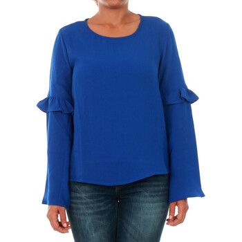 Only Blusa 15144539 ONLJUNA FRILL L/S TOP WVN SURF THE WEB para mujer