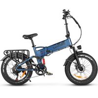 bicicleta electrica plegable samebike rs-a02 pro bateria extraible de 15 ah azul