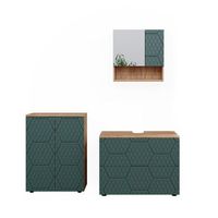 conjunto de muebles de bano irma 3 partes con base de 80 cm vicco