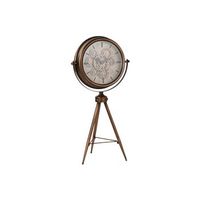 reloj pie metal cristal 43x30x85 movimiento dorado