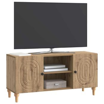 Mueble De Tv | Mueble De Salón | Gabinete De Tv Roble Artesanal 102 X 34,5 X 50 Cm