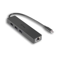 hub usb-c i-tec advance slim 3 puertos usb 30  adaptador gigabit ethernet negro