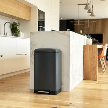 Cubo de basura de cocina de pedal gris  40l