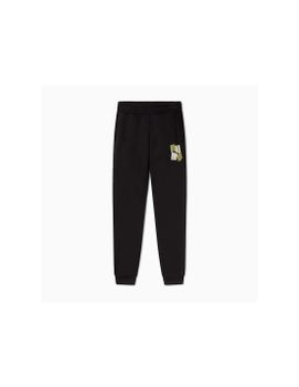 Pantalón Puma Essentials+ Graphic Sweatpants Fl Niño Negro