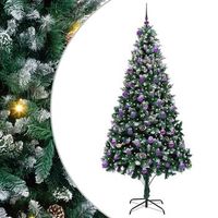 arbol de navidad  decoraciones de navidad artificial verde 240 cm pvc y acero y plastico