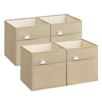 plegables cajas almacenaje beige arena  30 x 30 x 30 cm