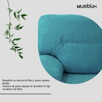 sofa marcos color azul - plazas sofas 3 plazas