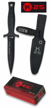 Cuchillo Botero Táctico Rui con Mango de Goma y Hoja de 12.5 cm Incluye Funda nylon Rui 31699