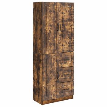 Juego De Armarios 2 Uds. Roble Ahumado Madera De Ingeniería Vidaxl