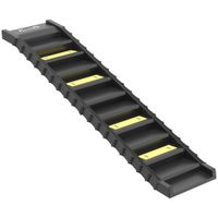 pawhut rampa para perros plegable 154 cm rampa para perros para coche cama con 10 escalones antideslizantes carga 68 kg negro