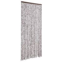 cortina antimoscas chenilla marron y beige 100x200 cm vidaxl