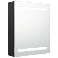 armario de bano  mueble bano con espejo negro 50x14x60 cm