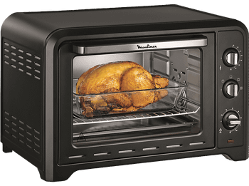 Mini horno - Moulinex Optimo OX4848, 2000 W, Capacidad 39 L, Hasta 240 ºC, 6 modos de cocción, Temporizador 120 min., Bandeja horneado, Negro