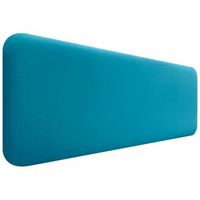 dhome cabecero tapizado en terciopelo liso redondeado para pared acusticos cabeceros absorbentes cabezal cama dormitorio celeste 135cm