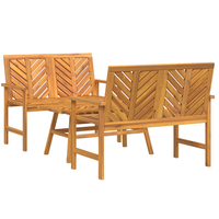 conjunto de sillas de jardin de 3 uds de madera maciza de acacia cfw558434