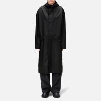 rains faux leather longer jacket - l
