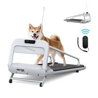 cinta de correr - entrenamiento de perros - acero - negro y blanco 1255x56x96cm
