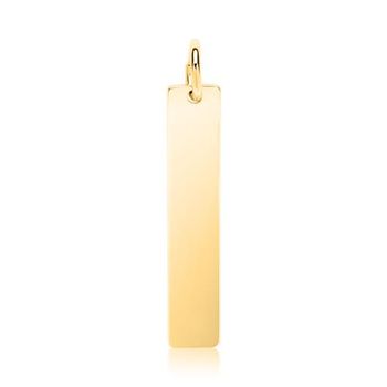 Colgante grabable de plata 925 bañado en oro
