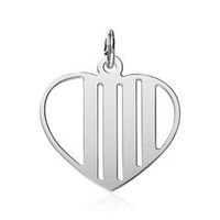 colgante de plata 925 en forma de corazon grabable
