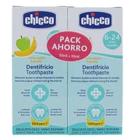 chicco dentifrico con fluor sabor platano-manzana 50ml50ml