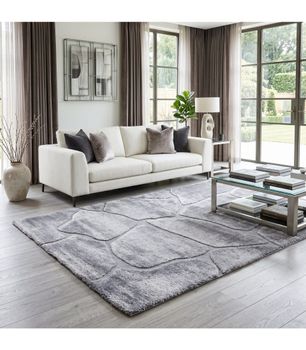 Masai 14067 - Alfombra Pelo Suave - Efecto 3D - Gris