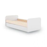 cama nido juvenil con cabecero 102x2054 cm misty breeze blanco - oak soft 2054 x 65 x 102 cm
