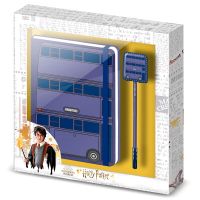 karactermania harry potter knight bus caja regalo con diario y boligrafo fashion azul
