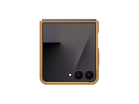 funda movil - samsung para samsung galaxy z flip7 cuero vegano marron oscuro