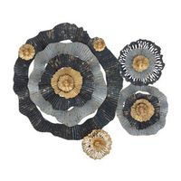 panel decorativo 3d en metal multicolor cm 100x8x80