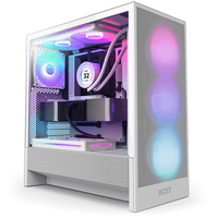 torre gaming nzxt h5 flow rgb 2024  atx  blanco