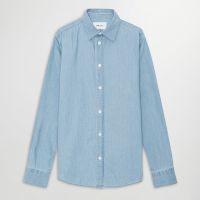 nn07 colby denim long-sleeve shirt - l