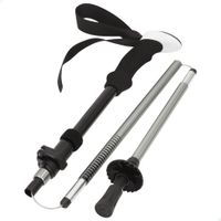 aktive - baston de trekking ultraligero aluminio extensible 107-125 cm sistema de amortiguacion mango ergonomico correa ajustable empunadura de goma punta metalica bastones de senderismo