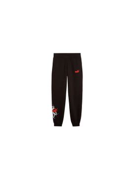 Pantalón Puma Ess Logo Lab Brand S, Black, Niño