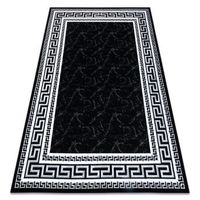 alfombra gloss moderno  2813 87 elegante marco  griego negro  gris 280x370 cm