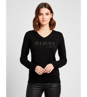 guess para mujer w5br41z2nq2 camiseta saylor negro xs casual algodon manga larga